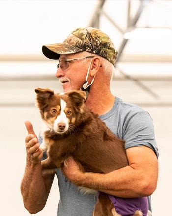 Agility course completed.  She made her Adad proud and she placed 1st on run 1 and 2nd on run 2..